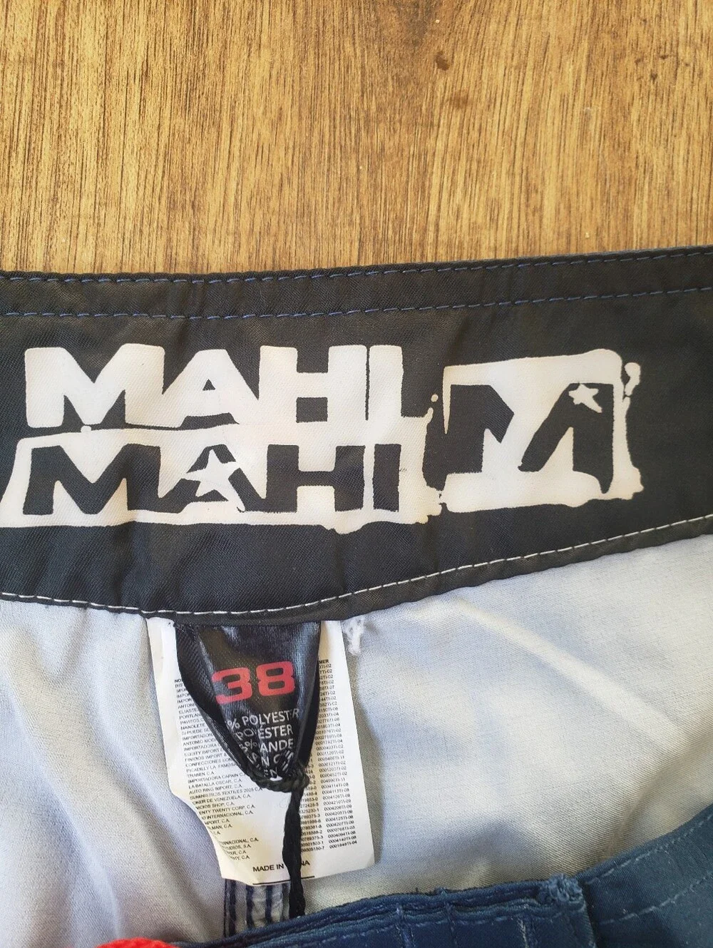 Mah Mahi Men's Multi Pattern Board Shorts Swim Trunks Size 38